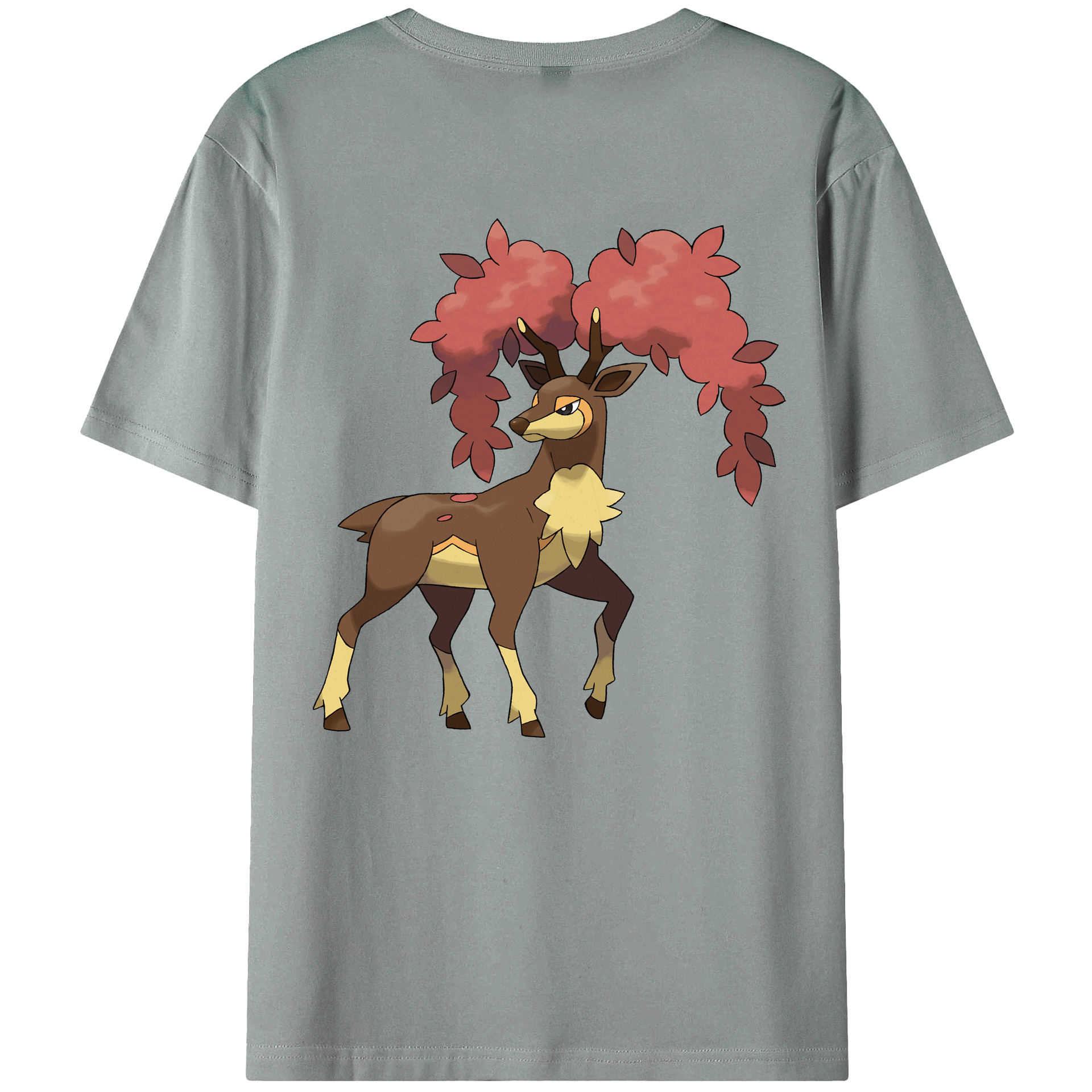 （画像用） ポケットモンスター Pokémon 綿100％ メンズ半袖Tシャツ（バックプリント） 通気性